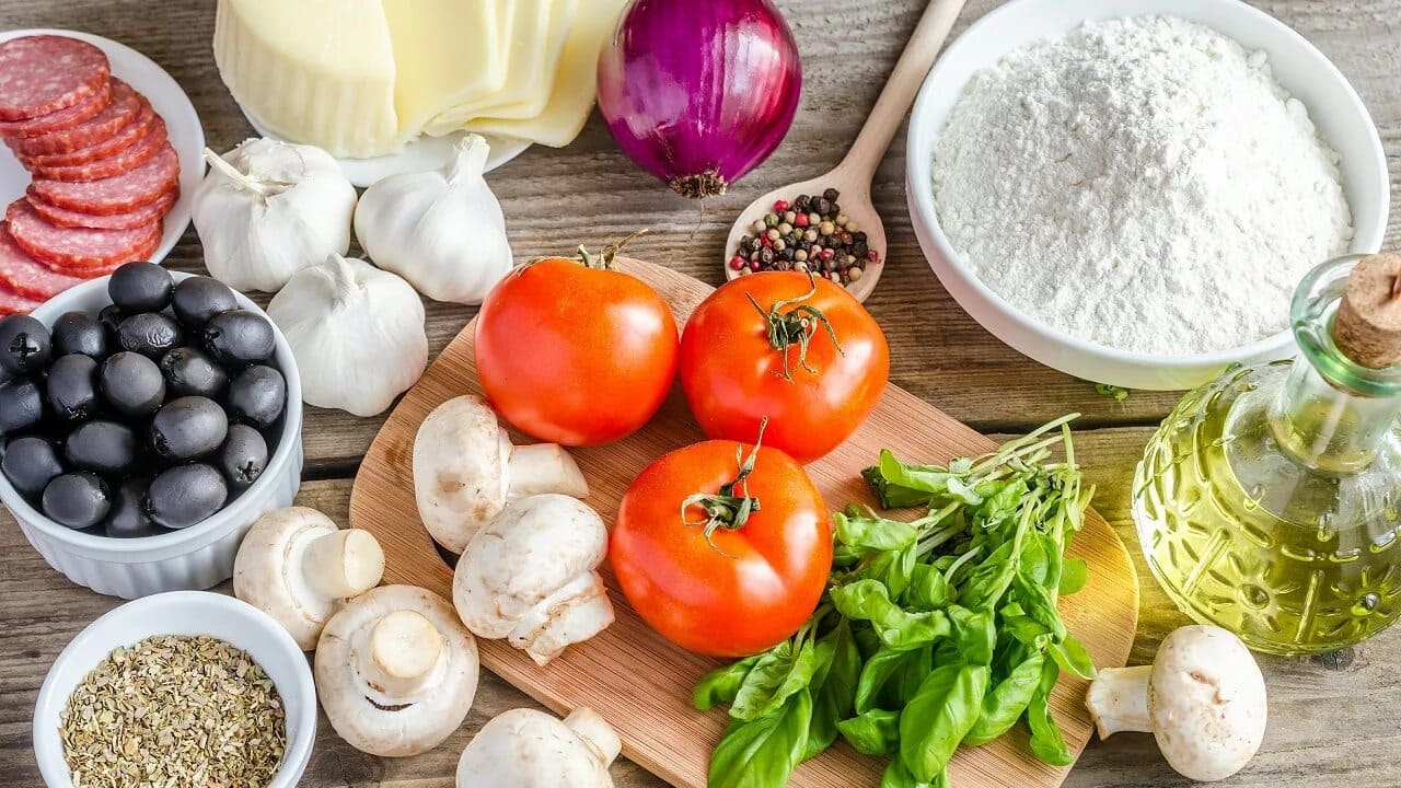 Świeże składniki w kuchni